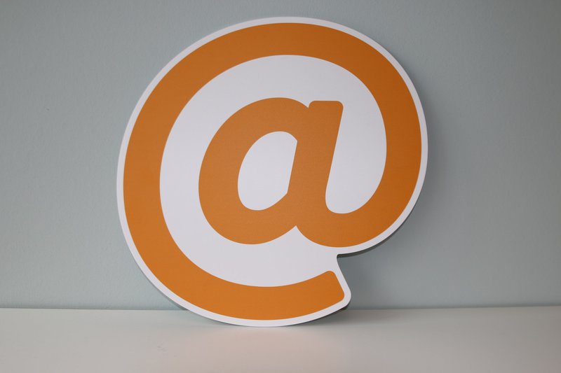 email symbol cutout